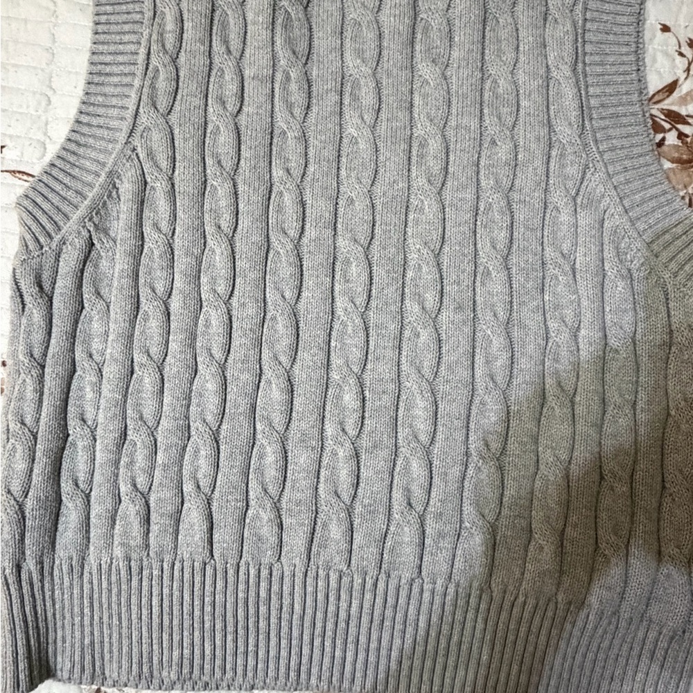 Forever 21 Light Gray Cable Knit Sweater - Picture 3 of 3